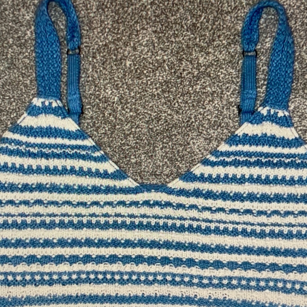 Hollister Blue & White Striped Knit Cami